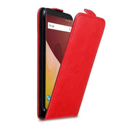 Coque pour WIKO VIEW GO Etui en ROUGE DE POMME Housse Case Cover Protection Flip magnétique Portefeuille