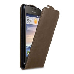 Coque pour Huawei Y3 / Y3C / Y330 / Y331 / Y360 Etui en MARRON CAFÉ Housse Case Cover Protection Flip magnétique Portefeuille