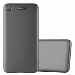 Coque pour Sony Xperia XZ1 Housse en METALLIC GRIS Etui Case Cover Protection Silicone TPU Cover matte
