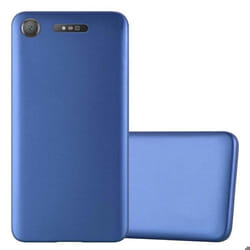 Coque pour Sony Xperia XZ1 Housse en METALLIC BLEU Etui Case Cover Protection Silicone TPU Cover matte