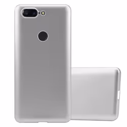 Coque pour OnePlus 5T Housse en METALLIC ARGENT Etui Case Cover Protection Silicone TPU Cover matte