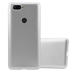 Coque pour OnePlus 5T Housse en METALLIC ARGENT Etui Case Cover Protection Silicone TPU Cover matte