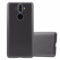 Coque pour Nokia 8 Sirocco Housse en METALLIC GRIS Etui Case Cover Protection Silicone TPU Cover matte