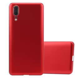 Coque - CADORABO - Huawei P20 - Rouge Métallique - Ultra Slim - Shockproof - Résistante aux Rayures