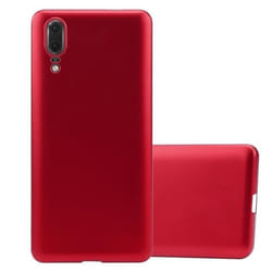 Coque - CADORABO - Huawei P20 - Rouge Métallique - Ultra Slim - Shockproof - Résistante aux Rayures
