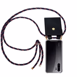 Coque Collier pour Huawei P30 PRO Housse en BLEU ROUGE BLANC POINTÉ Etui Fashion Necklace a la mode Case Cover Silicone régla ...