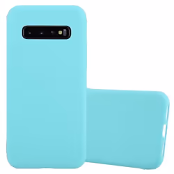 Coque pour Samsung Galaxy S10 PLUS Etui en CANDY BLEU Housse Case Cover Protection Silicone TPU Case