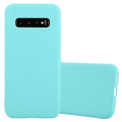 Coque pour Samsung Galaxy S10 PLUS Etui en CANDY BLEU Housse Case Cover Protection Silicone TPU Case
