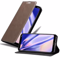 Coque pour Nokia 8.1 Housse en MARRON CAFÉ Etui Case Cover Protection Portefeuille Wallet