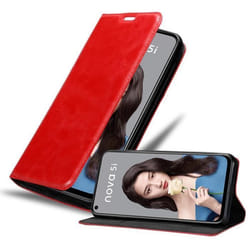 Coque pour Huawei NOVA 5i / P20 LITE 2019 Housse en ROUGE DE POMME Etui Case Cover Protection Portefeuille Wallet