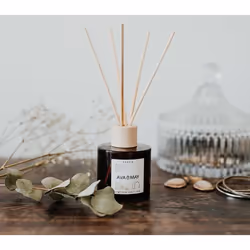 AVA & MAY DI-PE-100 diffuseur aromatique Vase Rotin, Bois Marron, Bois