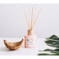 AVA & MAY DI-BA-100 diffuseur aromatique Vase Rotin, Bois Rose, Bois