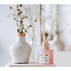 AVA & MAY DI-BA-100 diffuseur aromatique Vase Rotin, Bois Rose, Bois