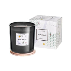 AVA & MAY CA-SW-500 bougie en cire Cylindre CEDAR, Musc, Bois de santal Noir, Blanc, Bois 1 pièce(s)