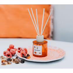 AVA & MAY DI-BR-100 diffuseur aromatique Vase Rotin, Bois Orange, Bois
