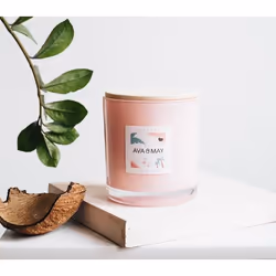 AVA & MAY CA-BA-500 bougie en cire Cylindre Noix de coco, Vanille Rose 1 pièce(s)