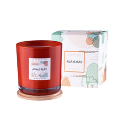 AVA & MAY CA-MA-500 bougie en cire Cylindre Amande, Cannelle, Bois de santal Rouge 1 pièce(s)
