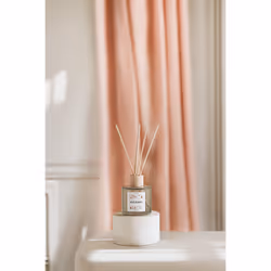 AVA & MAY Paris diffuseur aromatique Flacon de parfum Verre, Rotin, Bois Translucide, Blanc, Bois