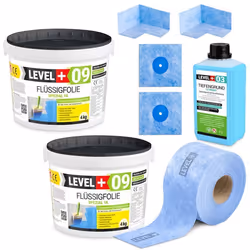 Kit détanchéité pour létanchéité de la douche Salle de bain Bande détanchéité Film liquide 8kg SET63