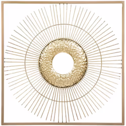Décoration murale au look de sunburst. Enrichissez votre environnement avec ce décor mural minimaliste. Grâce à sa forme élég ...