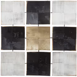 Décoration murale carrée élégante. Cette décoration murale en métal est un choix idéal pour ceux qui souhaitent créer un déco ...