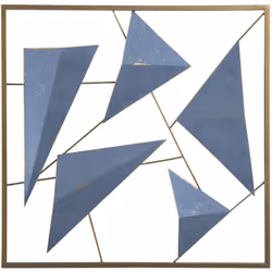 Décoration murale en métal en forme de triangles. Ajoutez une touche de charme côtier à votre espace de vie avec cette décora ...