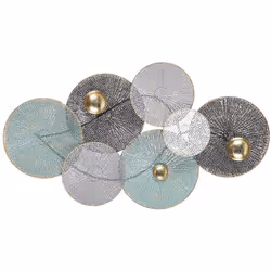 Décoration murale multicolore en forme de plusiers cercles. Cette décoration murale est un complément parfait à tout intérieu ...