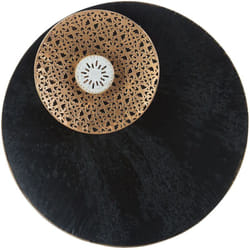 Beliani - Décoration Murale de Forme Ciculaire en Métal Noir et Doré pour Salon Moderne et Contemporain 49 cm de Diamètre