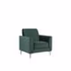 Fauteuil en velours vert - BELIANI - FENES - Avec accoudoirs - Style contemporain - Confort optimal