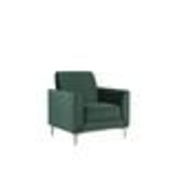 Fauteuil en velours vert - BELIANI - FENES - Avec accoudoirs - Style contemporain - Confort optimal