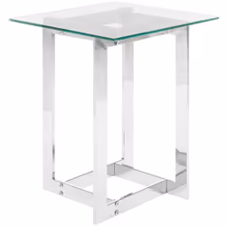 Table d'appoint avec plateau en verre et pieds en métal. Cette jolie table d'appoint peut être utilisée comme table d'appoint ...