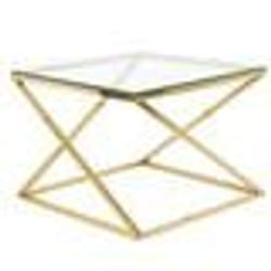 Table dappoint en verre doré BEVERLY - BELIANI - Design contemporain - 60x35x45cm