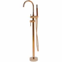 Description générale Robinet autoportant en laiton durable avec finition cuivrée, idéal pour toutes les salles de bains, qu'e ...