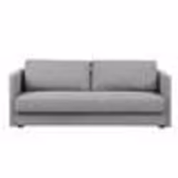 Canapé convertible 3 places en tissu gris clair EKSJO