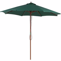 Grand parasol pour terrasse ou jardin avec toile en tissu vert. Ajoutez de la fonctionnalité à votre espace extérieur avec ce ...