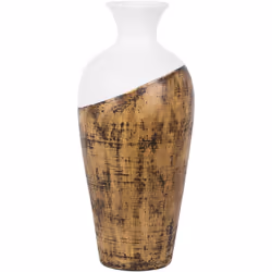Récipient en terre cuite. Apportez plus de contraste dans votre espace de vie grâce à ce vase décoratif en terre cuite. Il in ...