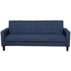 Canapé-lit Clic-Clac en Tissu Bleu Foncé avec Dossier Réglable et Espace de Stockage pour Salon au Style Moderne et Minimaliste Beliani