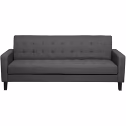 Canapé-lit clic clac en tissu gris foncé. Transformez votre espace de vie en coin design avec ce canapé rembourré. Il offre n ...