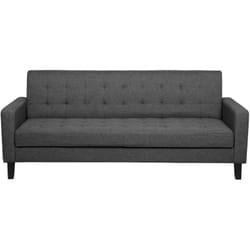 Canapé-lit Clic-Clac en Tissu Gris Foncé avec Dossier Réglable et Espace de Stockage pour Salon au Style Moderne et Minimaliste Beliani