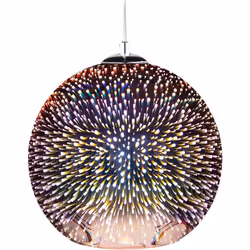 Lampe suspension cuivrée en forme de boule. Une lampe brillante et charismatique. Elle illuminera votre pièce avec ses nombre ...