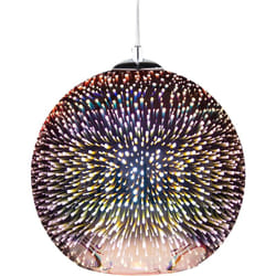 Beliani - Luminaire Lampe Suspension Design En Forme de Boule en Verre Cuivré E27 Max. 60W Lumière Multicolore Effet Néon pour Salle à Manger Moderne
