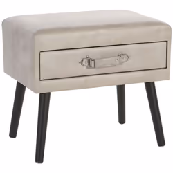 Table de chevet élégante beige avec tiroir. Cette table d'appoint élégante et décorative constitue une pièce complémentaire p ...