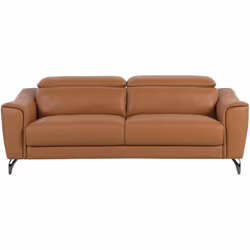 Canapé marron. Ce canapé 3 places élégant en cuir véritable et cuir PU sera le choix parfait pour tout salon, grâce à sa fini ...