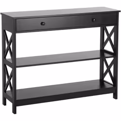 Console blanche style moderne. Cette table console noire du style moderne rehaussera un look de votre couloir ou de toute aut ...