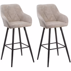 Ensemble de chaises de bar modernes. Ces chaises de bar beiges sont conçues pour compléter parfaitement votre salle à manger  ...