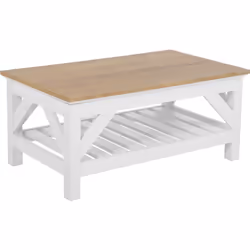 Table basse pratique et élégante. Ajoutez un peu de vie à votre intérieur. La construction robuste de cette table à quatre pi ...
