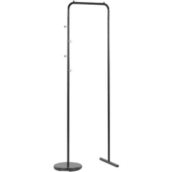 Beliani - Dressing Léger de 6 kg en Acier Noir avec Assemblage Facile et peu Encombrant de 175 cm de Haut