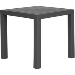 Table d'Extérieur Carrée 80 x 80 cm Noire Effet Rotin Matières Ultra Résistantes et Aspect Élégant pour Jardin ou Terrasse au Style Moderne Beliani
