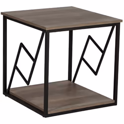 Petite table basse marron avec structure en acier. Pratique et raffiné, cette petite table basse au look naturel et au design ...