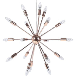 Beliani - Lustre Design Lampe Suspension En Acier Cuivré pour 18 Ampoules E14 Max. 40W Décorative et Tendance pour Salon au Style Glamour Moderne